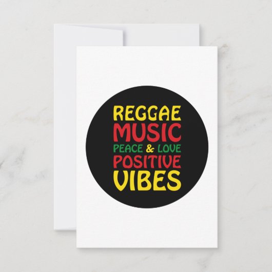Reggae Music with positive sayings Kaart (Voorkant)