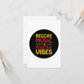 Reggae Music with positive sayings Kaart (Voorkant / Achterkant in situ)