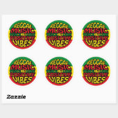 Reggae Music with positive sayings Ronde Sticker (Vel)