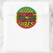 Reggae Music with positive sayings Ronde Sticker (Tas)