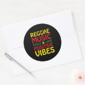 Reggae Music with positive sayings Ronde Sticker (Envelop)