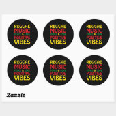 Reggae Music with positive sayings Ronde Sticker (Vel)