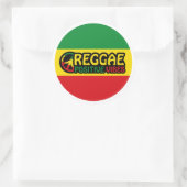 Reggae Music with positive vibes and reggae flag Ronde Sticker (Tas)