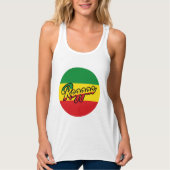 Reggae Music with reggae flag colors Tanktop (Voorkant)