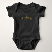Reggae Musical Notes Jamaica Rastafari Music Romper (Voorkant)