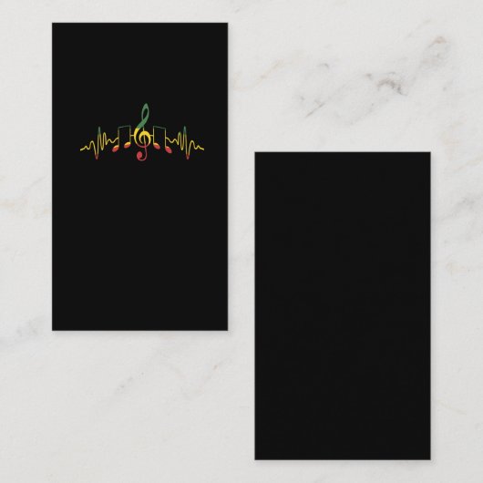 Reggae Musical Notes Jamaica Rastafari Music Visitekaartje (Voorkant / Achterkant)