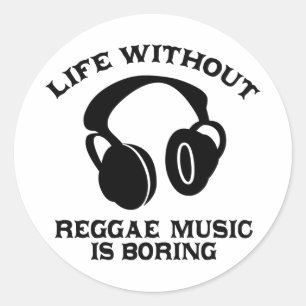 Reggae Muziek design Ronde Sticker