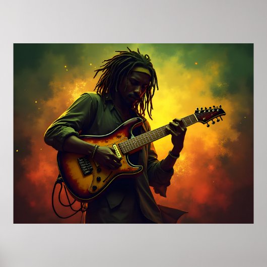Reggae muziek kunst poster (Voorkant)