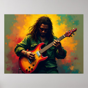 Reggae muziek kunst poster