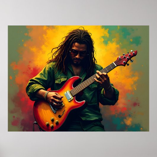 Reggae muziek kunst poster (Voorkant)