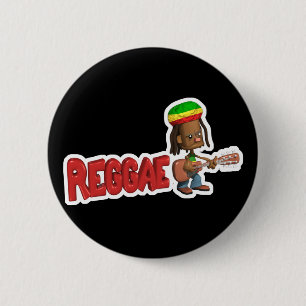 reggae muziek ontwerp ronde button 5,7 cm