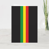 Reggae-muziek Rasta-kleuren Aangepaste naam verjaa Kaart (Achterkant)
