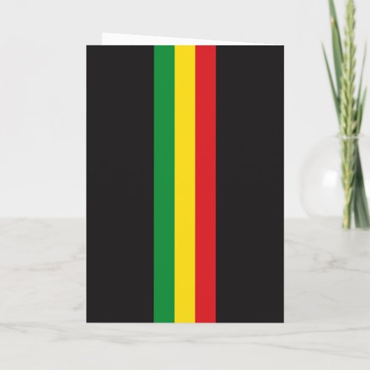 Reggae-muziek Rasta-kleuren Aangepaste naam verjaa Kaart (Achterkant)