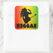 Reggae Muziek Rasta Rastaman Square Stickers (Tas)