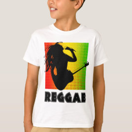 Reggae Muziek Rasta Rastaman Zingen Gitaar spelen T-shirt