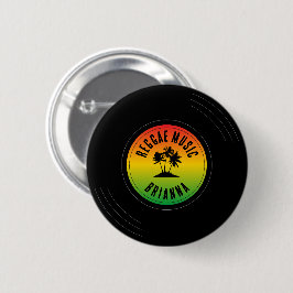 Reggae muziek vinyl plaat ronde button 5,7 cm