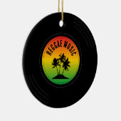 Reggae-muziek vinylplaat Kerstmis Keramisch Ornament (Rechts)