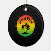 Reggae-muziek vinylplaat Kerstmis Keramisch Ornament (Links)