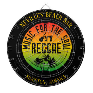 Reggae-muziek vinylplaat sportbar dartbord