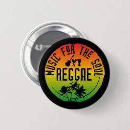 Reggae muziek voor de soul reggae liefhebber ronde button 5,7 cm