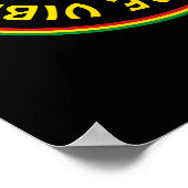 Reggae Muziek Vredessymbool Positieve Vibes Reggae Poster (Hoek)