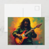 Reggae-muziekkunst Briefkaart (Voorkant / Achterkant)