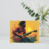 Reggae-muziekkunst Briefkaart (Staand voorkant)