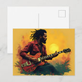 Reggae-muziekkunst Briefkaart (Voorkant / Achterkant)