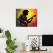 Reggae-muziekkunst Poster (Thuiskantoor)