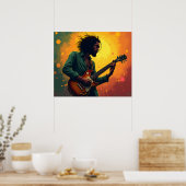 Reggae-muziekkunst Poster (Keuken)