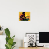 Reggae-muziekkunst Poster (Thuiskantoor)