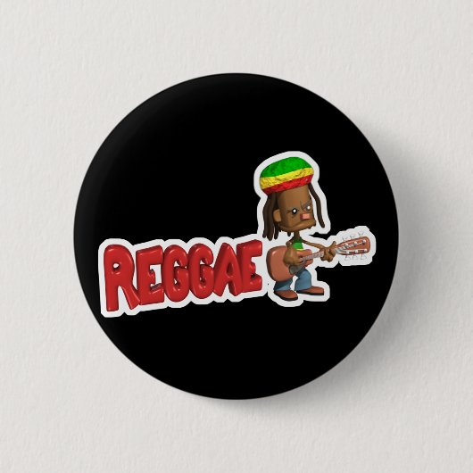 reggae-muziekontwerp ronde button 5,7 cm (Voorkant)