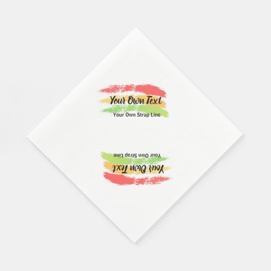 Reggae Napkin met uw eigen tekst Servet (Hoek)