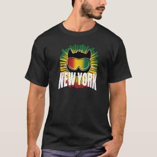 Reggae New York Kitty Kat met Jamaicaanse Skibril  T-shirt