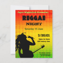 Reggae Night Party uitnodiging