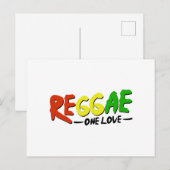 Reggae One Love Briefkaart (Voorkant / Achterkant)