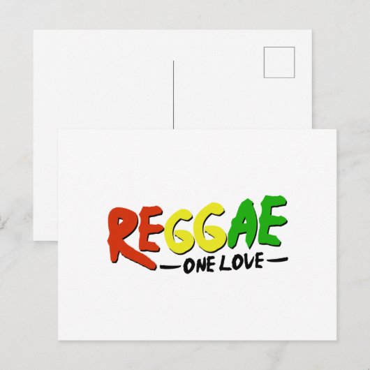 Reggae One Love Briefkaart (Voorkant / Achterkant)