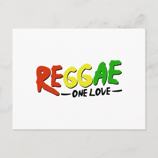 Reggae One Love Briefkaart (Voorkant)