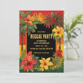 Reggae Party Verjaardag Kaart (Staand voorkant)