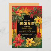 Reggae Party Verjaardag Kaart (Voorkant / Achterkant)
