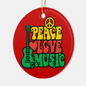 Reggae Peace Love Music Keramisch Ornament (Links)