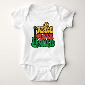 Reggae Peace Love Music Romper