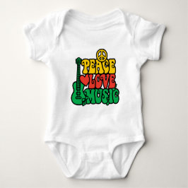 Reggae Peace Love Music Romper