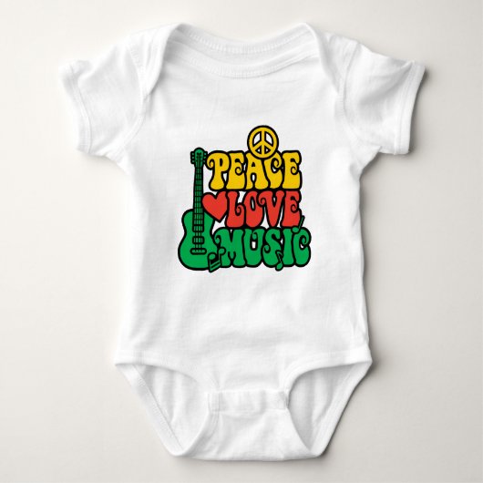 Reggae Peace Love Music Romper (Voorkant)