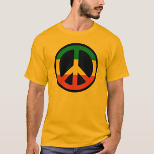 Reggae Peace Symbol - Rastafara - Jah Army Shirt