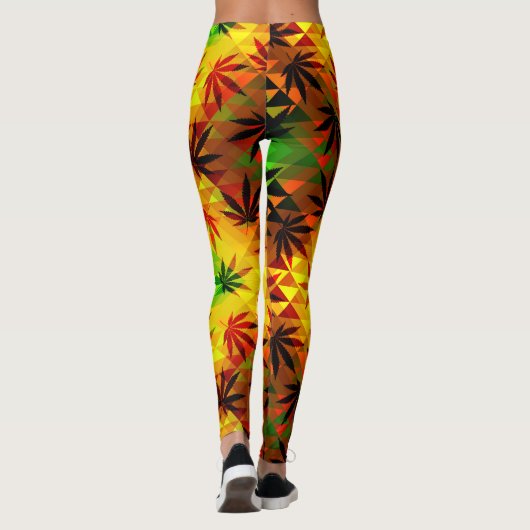 Reggae Polygen Vibrations - Power Yoga Leggings (Achterkant)