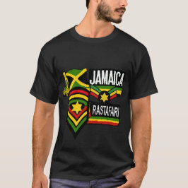 Reggae Rasta Black T-shirt Rastafarian kleuren