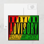 Reggae RASTA Briefkaart (Voorkant / Achterkant)