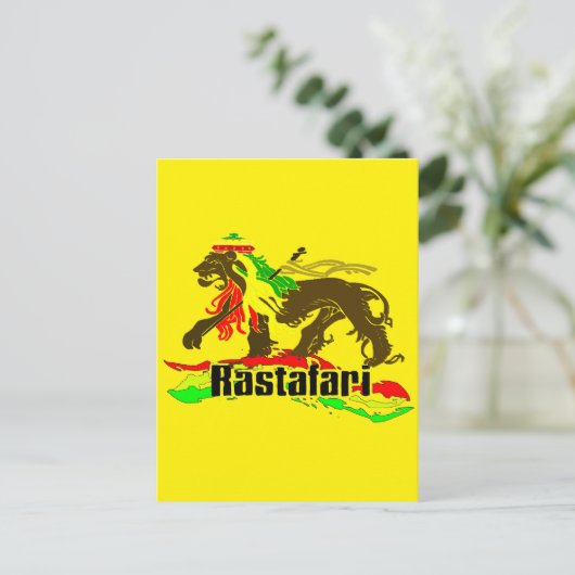 Reggae Rasta Iron, Lion, Zion 2 Briefkaart (Staand voorkant)