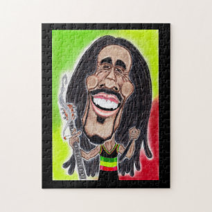 Reggae Rasta Jamaica Caricature Tekening Puzzle Legpuzzel